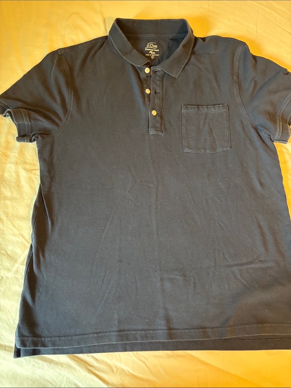J. Crew Men's Dark Navy Pocket Polo